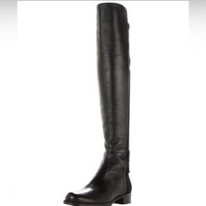 Stuart Weitzman Womens The 5050 Boot Black Nappa/Stretch Gabardine 6.5 M